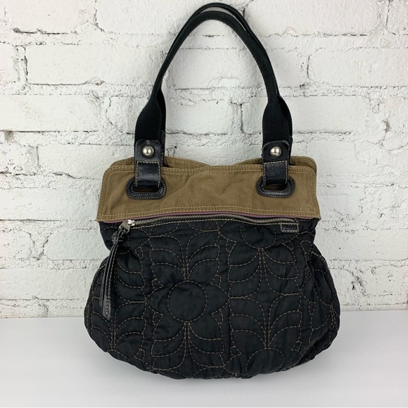 Fossil Quilted Floral Canvas Key Per Shoulder Purse - Picture 15 of 15